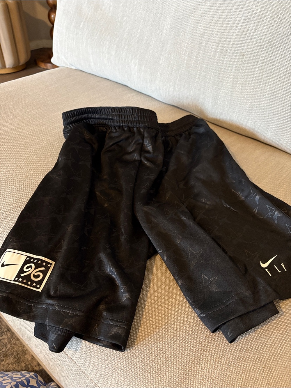 Nike Black Ladies”Fly 96” Athletic Shorts